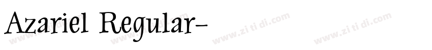 Azariel Regular字体转换